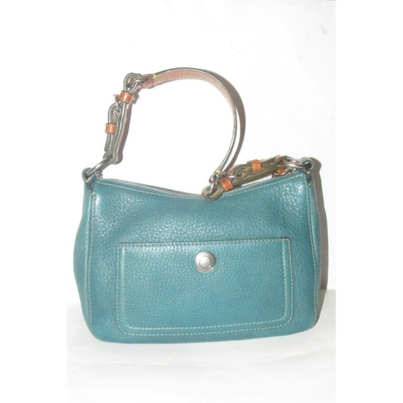 Coach 'Chelsea' Hobo Teal Buttery Soft Leather Chrome Accents